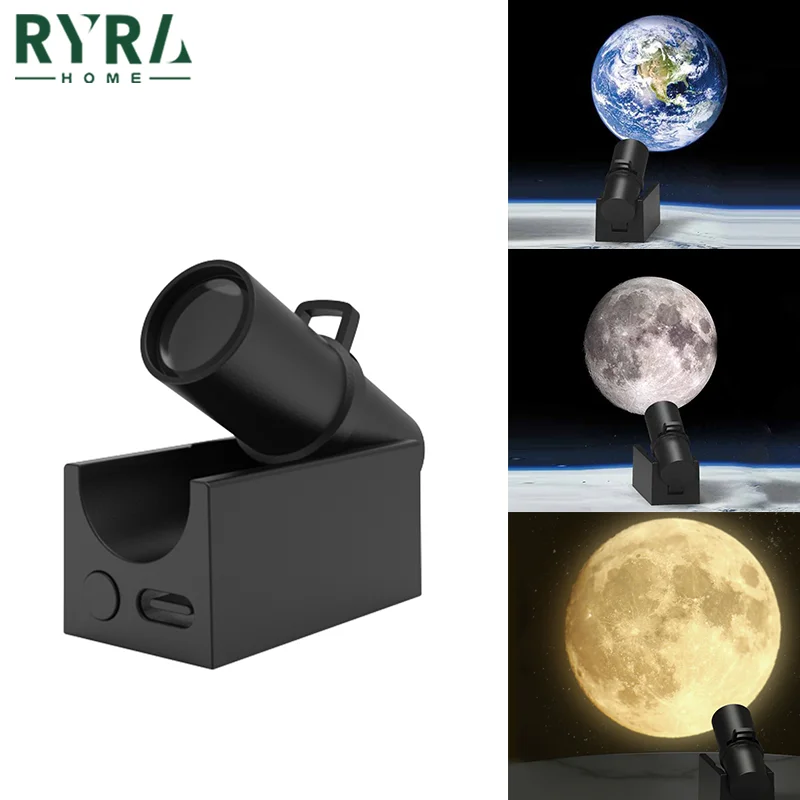

Moon Earth Galaxy Projection Bedroom Lamp Sheet Decoration Party Photo Props Atmosphere Led Night Light For Birthday Gift Party