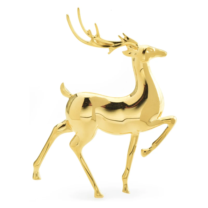 

Wuli&baby Stainless Steel Deer Brooches For Women Unisex Beautiful Christmas Animal Party Office Brooch Pins Gifts