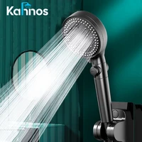 new 5 functions high pressure black shower head spray water saving adjustable shower with switch onoff button shower bath
