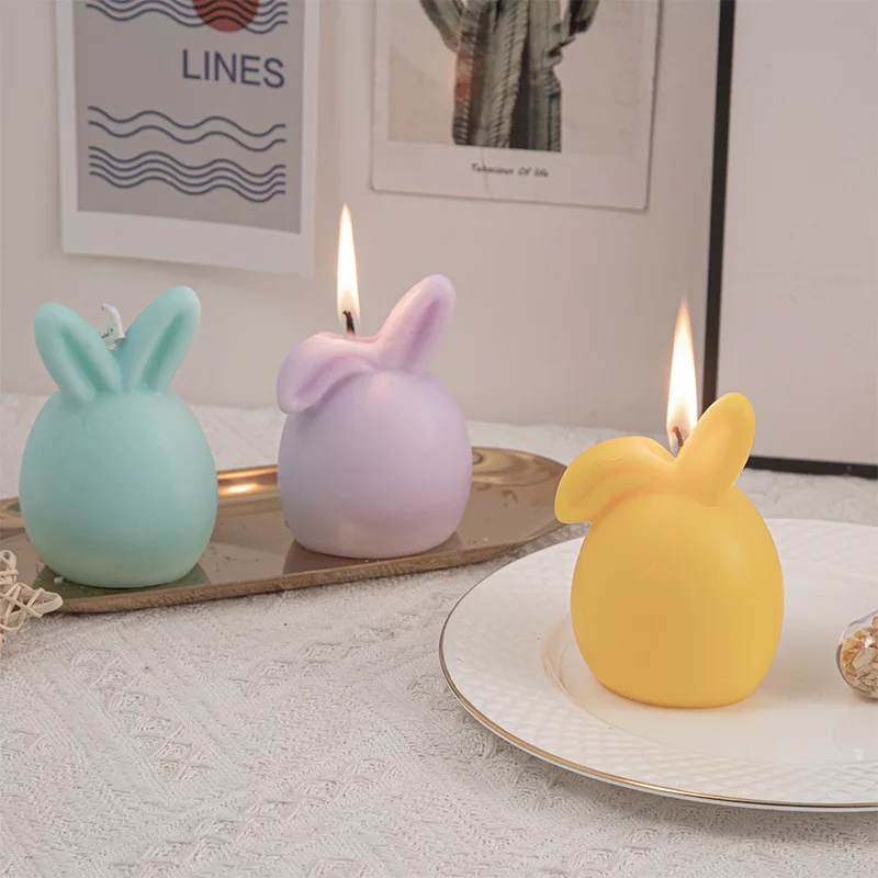 

3D яйцо, кролик, силиконовая форма для свечи, безликая голова кролика, искусственная пластырь, форма для свечи, изготовление детской свечи
