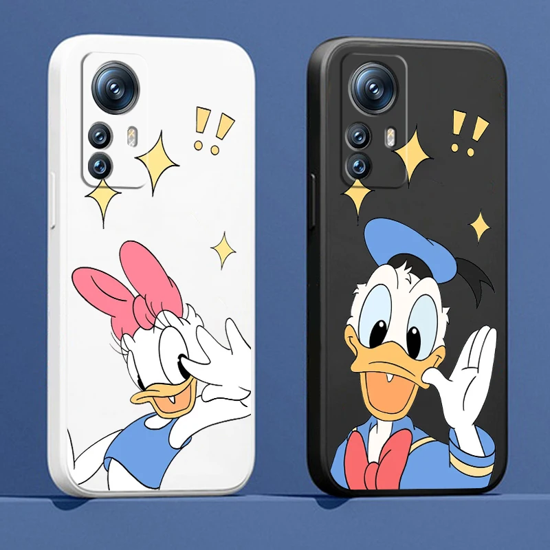 

Phone Case For Xiaomi Mi 12T 12S 12 12X 11i 11T 11 10 10S 10T Pro Lite Ultra 5G Disney Princess Donald Duck Liquid Rope Funda