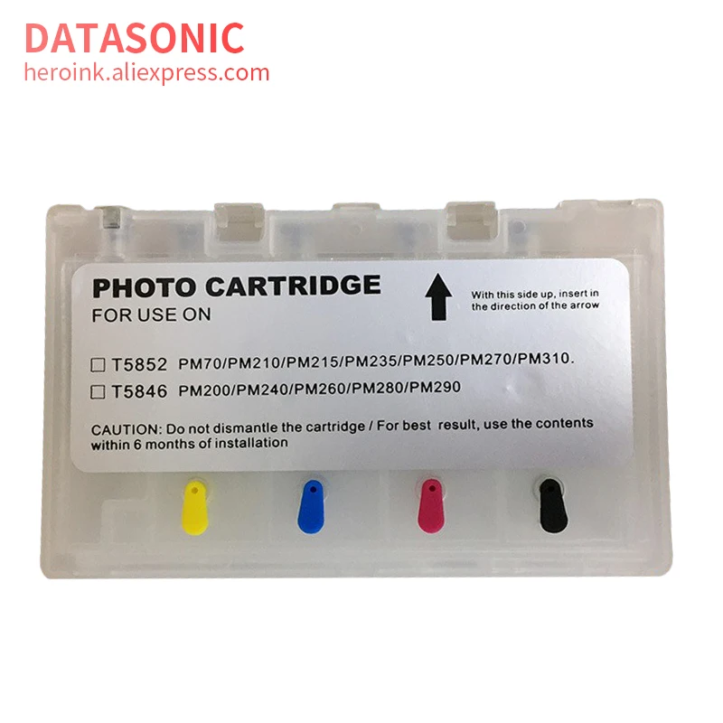 T5852/t5846 Refillable Ink Cartridge For Picture PM210 PM250 PM270 PM200 PM240 PM260 PM280 Printer With Chip Ink Cartridge