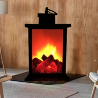 portable led lantern simulation flame fireplace light led fireplace flame lamp simulated flame effect fire flickering for night