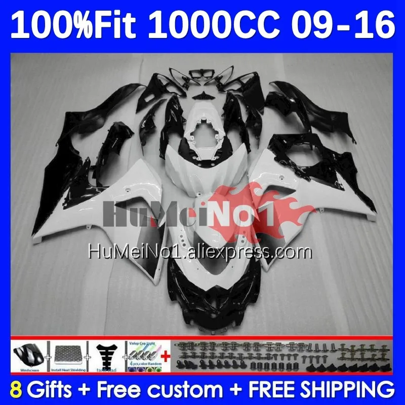 

Injection Kit For SUZUKI GSX-R1000 GSXR 1000 K9 GSXR-1000 198No.6 GSXR1000 09 10 11 12 2013 2014 2015 2016 Fairing Blue Black