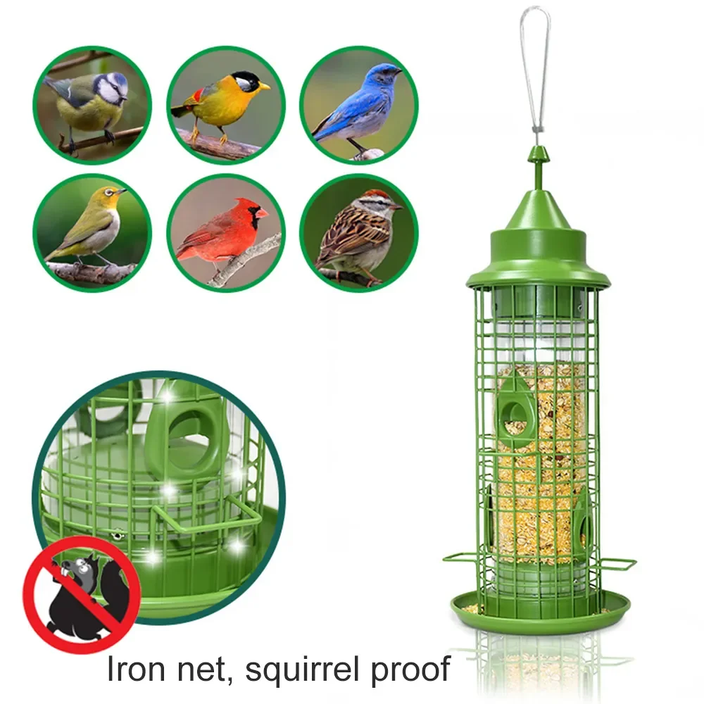 

Металлическая Высококачественная уличная кормушка для птиц, Кормушка Для белки с 6 портами для кормления, емкость л, украшение для сада, иск...