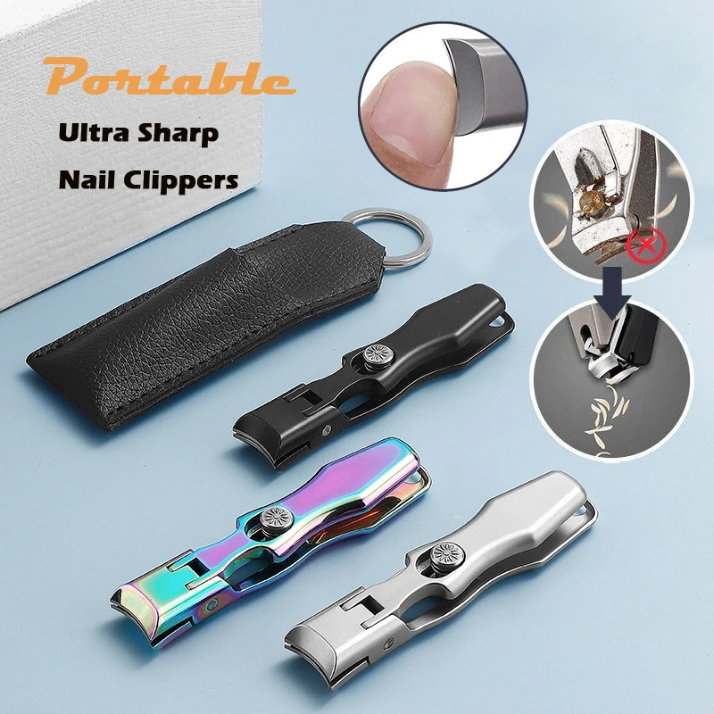 

Ultra Sharp Nail Clipper Portable Fingernail Steel Wide Jaw Opening Anti Splash Fingernail Clippers Nail Cutter Manicure Nippers