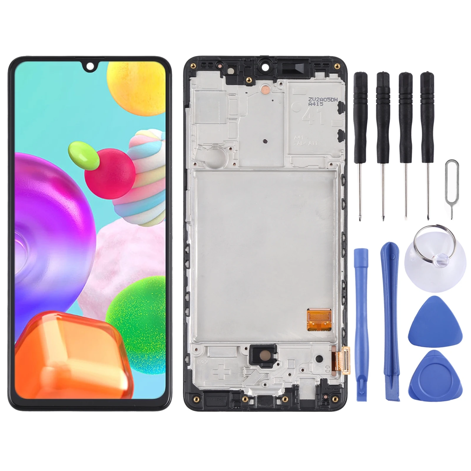 Original LCD Screen and Digitizer Full Assembly with Frame for Samsung Galaxy A41 SM-A415