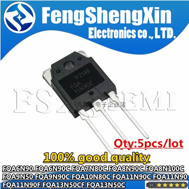 5 шт. FQA6N90 FQA6N90C FQA7N80C FQA8N90C FQA8N100C FQA9N50 FQA9N90C FQA10N80C FQA11N90C FQA11N90 FQA11N90F FQA13N50CF FQA13N50C