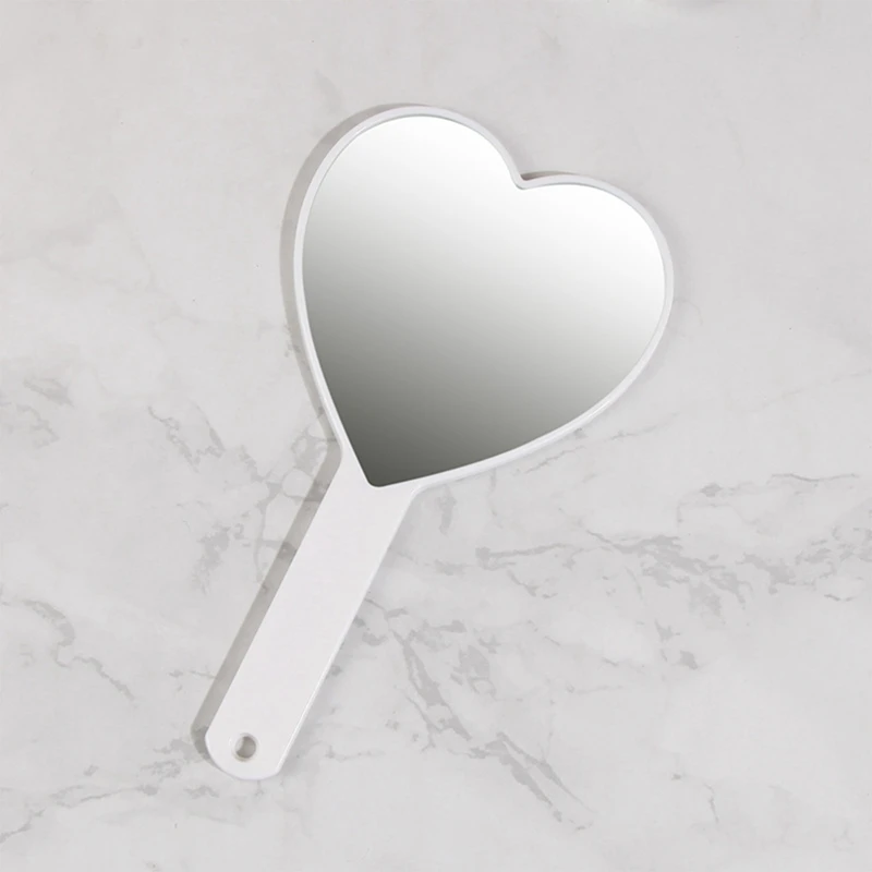 Зеркало в форме сердца ручное зеркало для макияжа косметическое с ручкой