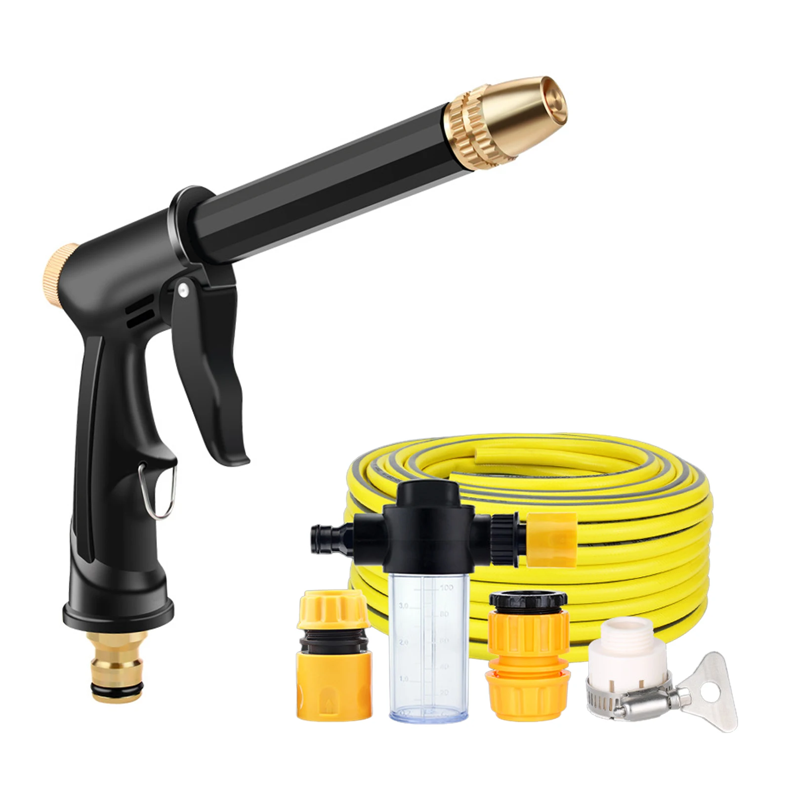 

Короткая мойка высокого давления, зеркальная насадка для водяного шланга, зеркальная мойка высокого давления для полива растений автомоби...