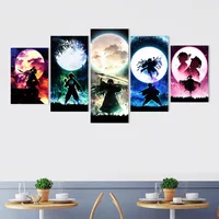 Custom five-piece painting living room wall decoration canvas painting frameless painting core