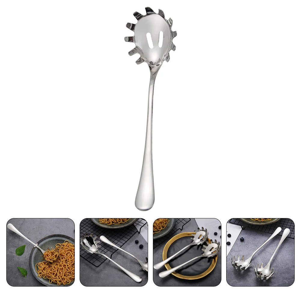 

Pasta Stainless Steel Pasta Spoon Silicone Cookware Noodle Spoon Utensils Spaghetti Claw Metal Spaghetti Spoon