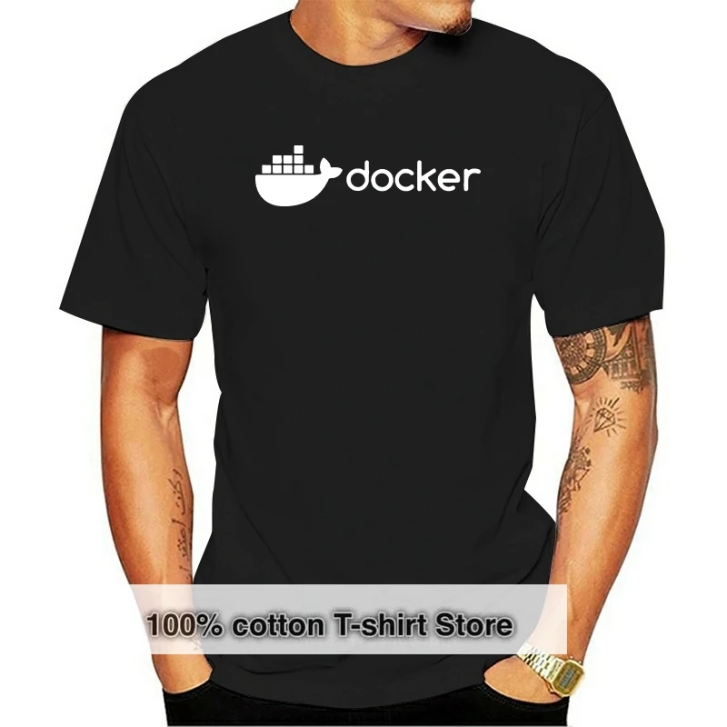 

Футболка унисекс с коротким рукавом и логотипом Docker, белая