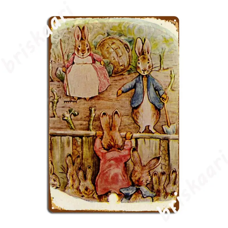 

Винтажный кролик металлический знак паб гараж настенная роспись классический Декор оловянный знак плакаты