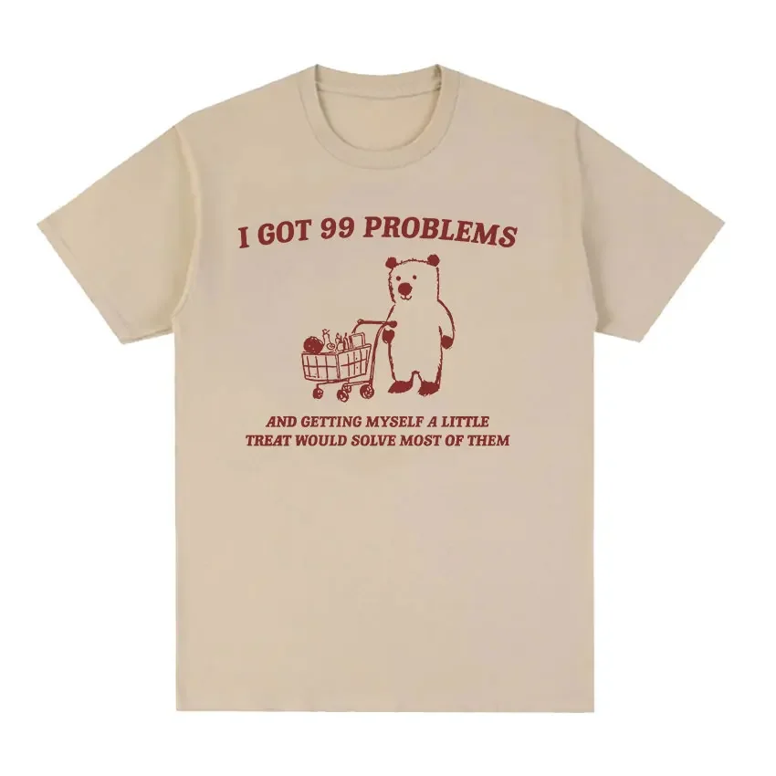 Забавная футболка I Got 99 проблем с пандой мемом для мужчин и женщин повседневные