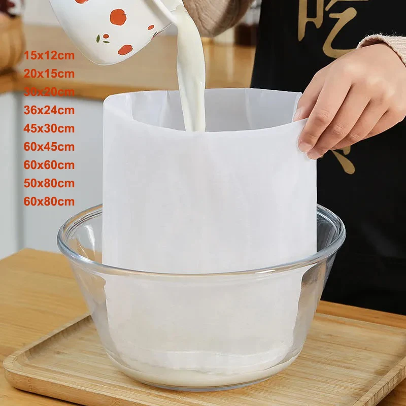 100 Mesh Soy Milk Wine Filter Bag Nut Milk Bag Tea Coffee Oil Yogurt Filter Net Mesh Kitchen Food Reusable Nylon Filter Bags