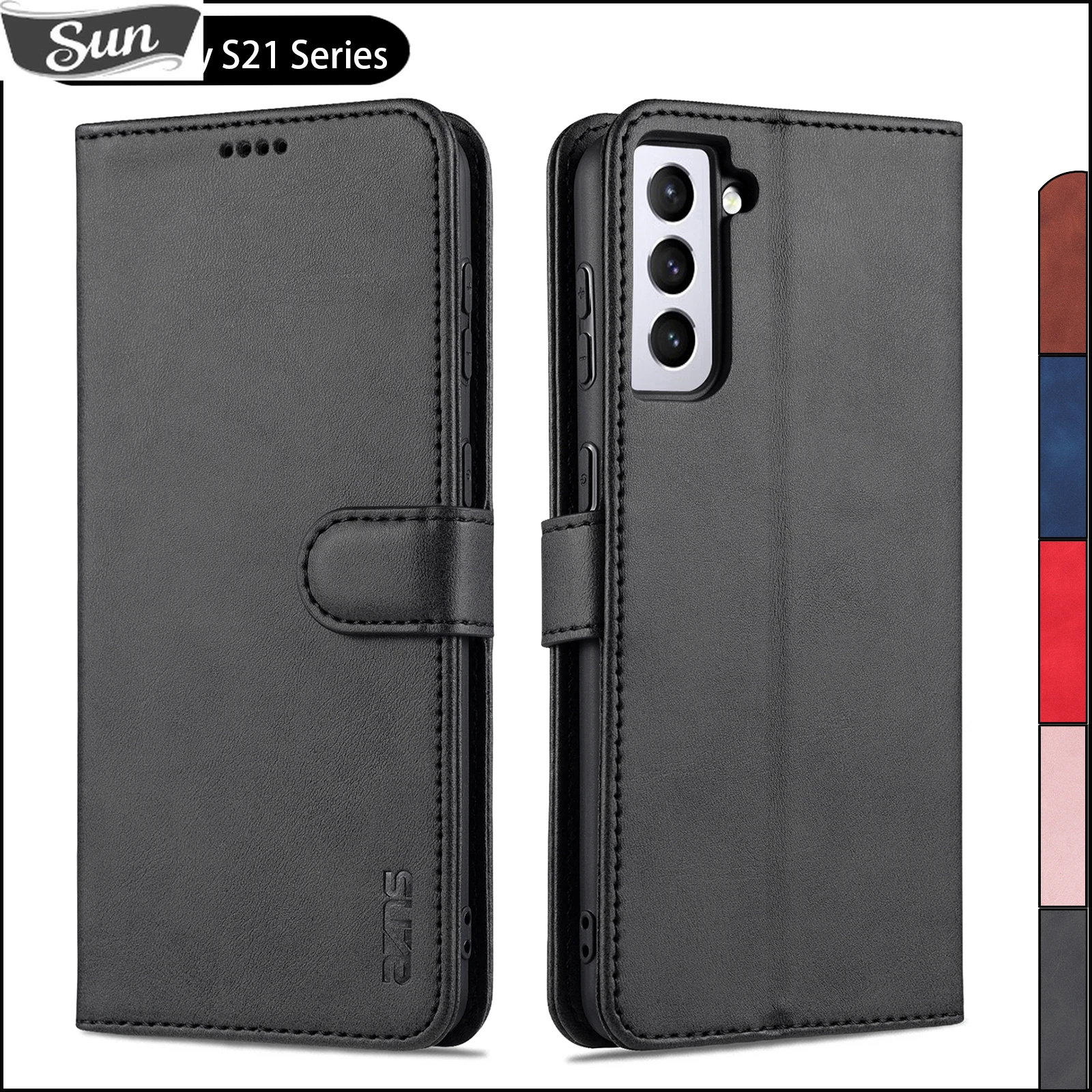 

Card Holder Wallet Case for Samsung Galaxy S21+Ultra FE 5G Pu Leather Case Flip Holster Phone Cover capa fundas Coque