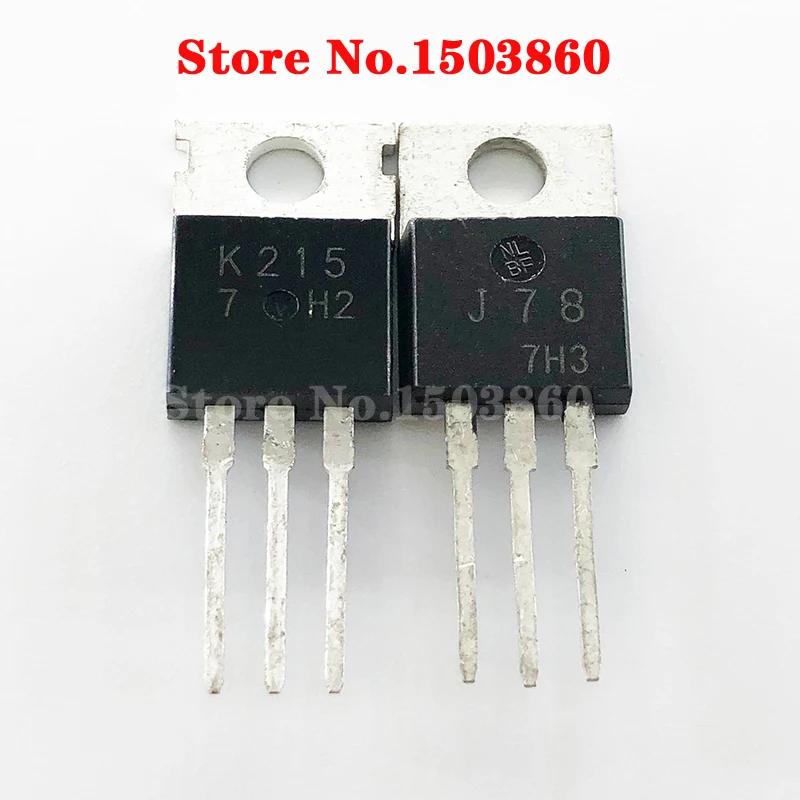 

5 пар (5 шт 2SJ78 + 5 шт 2SK215 ) TO-220 J78 K215 TO220