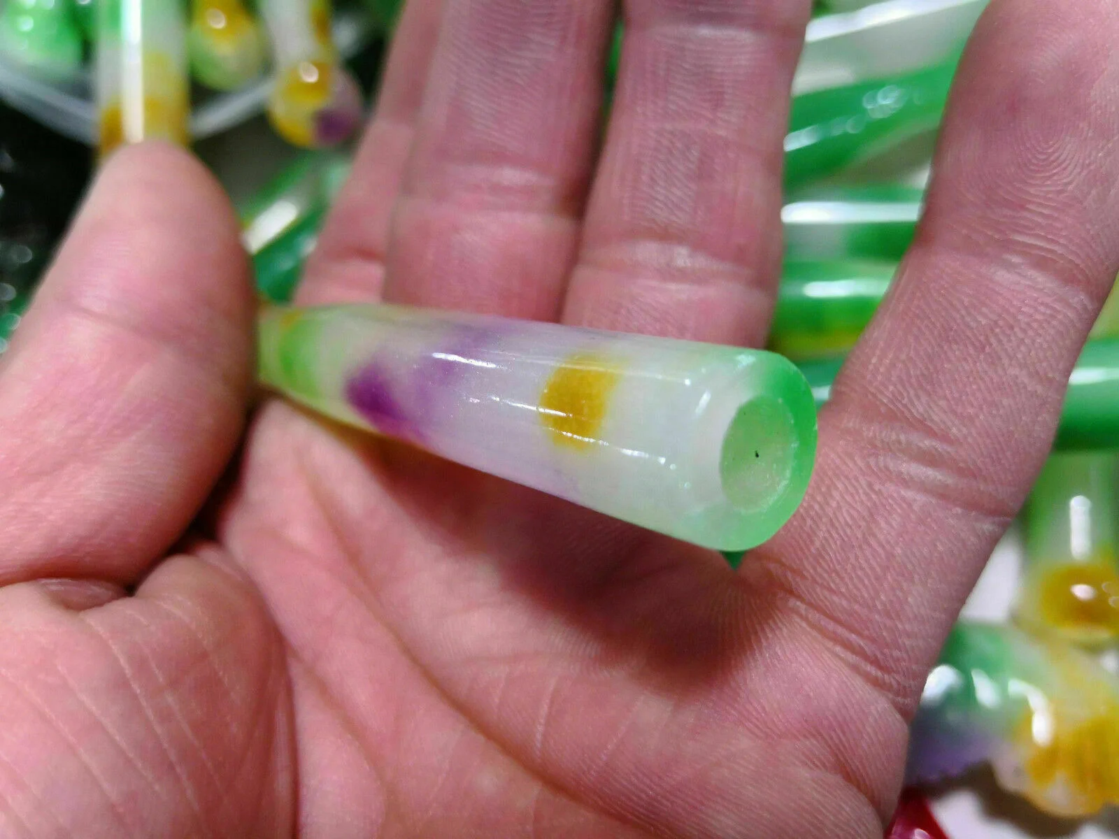 Нефритовые резьбы из натурального Нефритового держателя сигарет |