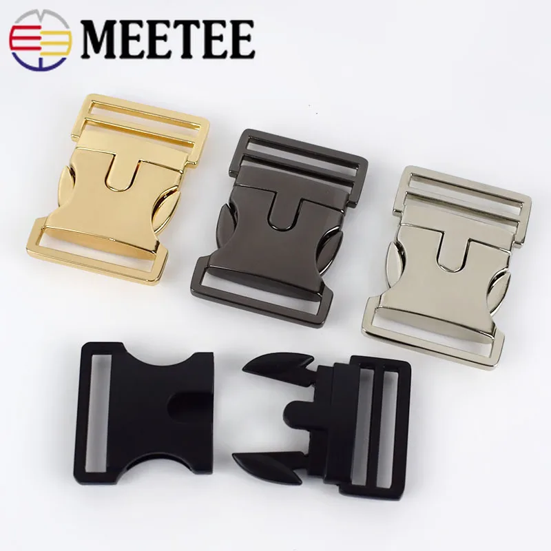 2/4pcs Meetee 25/30mm Metal Release Belt Buckle Snap Clip Clasp Bag Strap Clothing Adjust Hook DIY Handmade Hardware Accessories