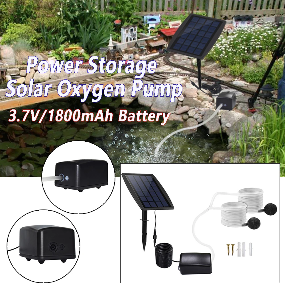 Солнечный кислородный насос Aquatic от VODOOL 3 7 л/1800 мАч Воздушный с литий-ионной