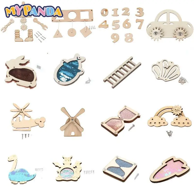 

Robot Windmill Dinosaur Ladder Hourglass Number Bird Cloud Fish Dog Helicopter Rainbow Cloud Rocket Busy Board Accessories