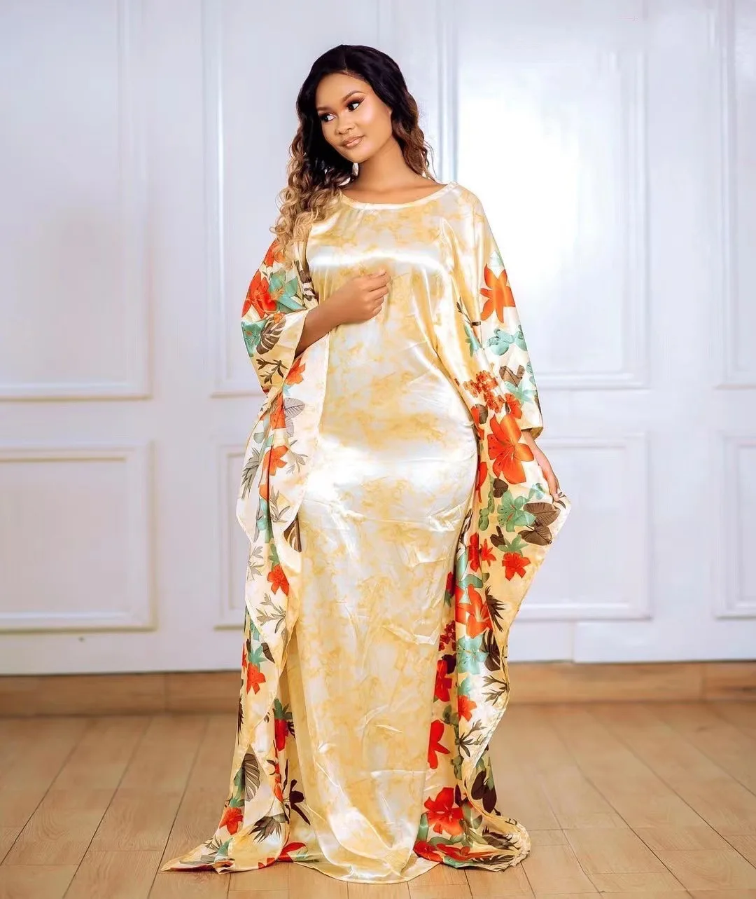 

African Robes African Printing Dress Summer African Women Long Sleeve O-neck Plus Size Long Dress African Dresses for Women