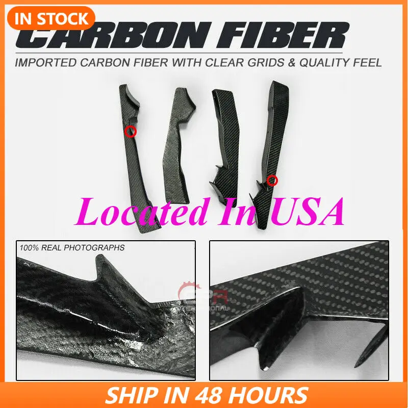 

For Honda Civic Ty-R FK8 VRSA2-style Carbon Fiber Front Bumper Canards Bodykits