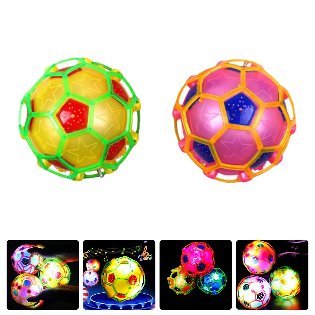 Football Toys Luminous Bouncy Light Kids Dancing Uptoy Soccer Jump Jumpingwrist Musical Bouncemusic Led Flashing Singing Elastic