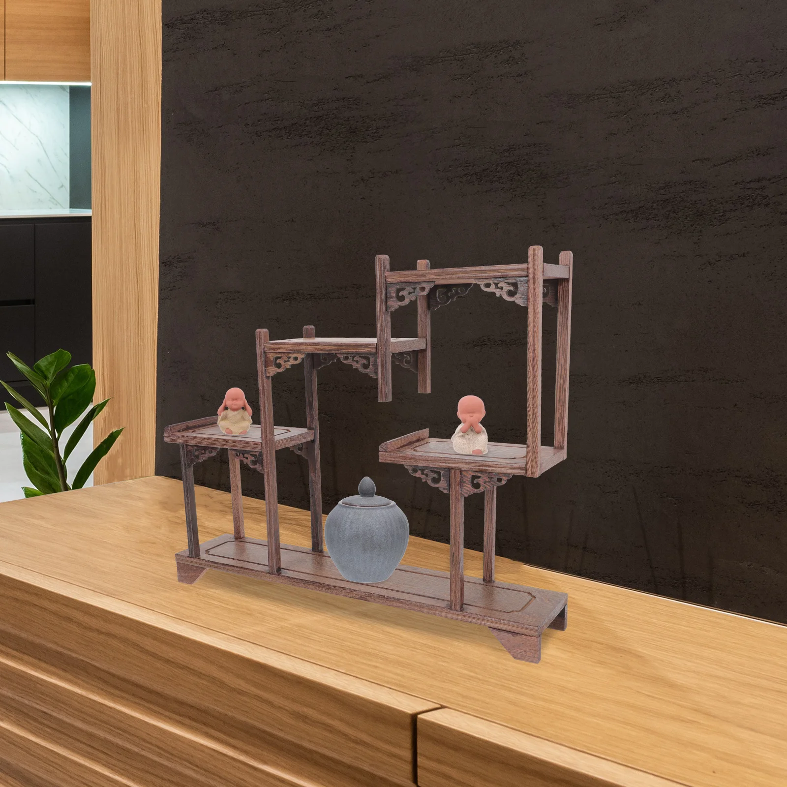 Antique Display Stand Craft Displaying Frame Novel Wooden Storage Rack | Decorative Shelves/Display Stands