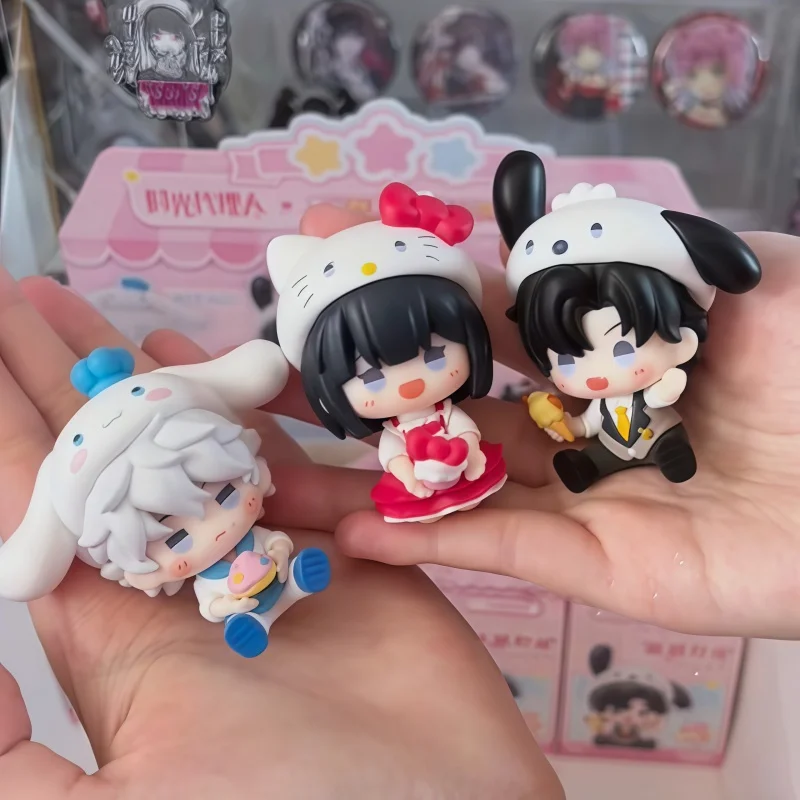 Фото Набор мини-фигурок Link Click X Sanrio Sweet Moments Series: милые аниме-персонажи, украшения для рабочего стола, модели-игрушки, сюрприз, подарок на день рождения №2