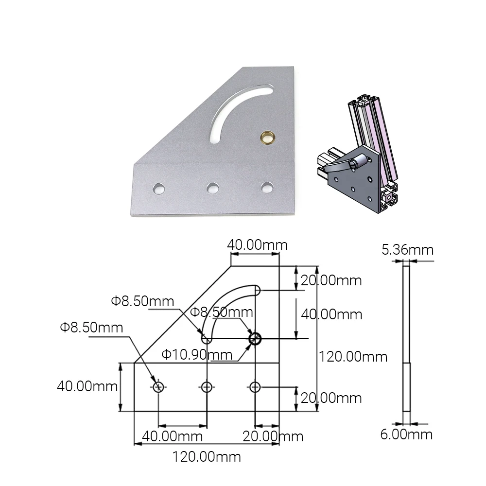 

1 шт., 90 градусов, 180, соединительная пластина рулевого управления 4040, фиксирующий блок разъема для 4040, угловой держатель алюминиевого профиля с V-образным пазом