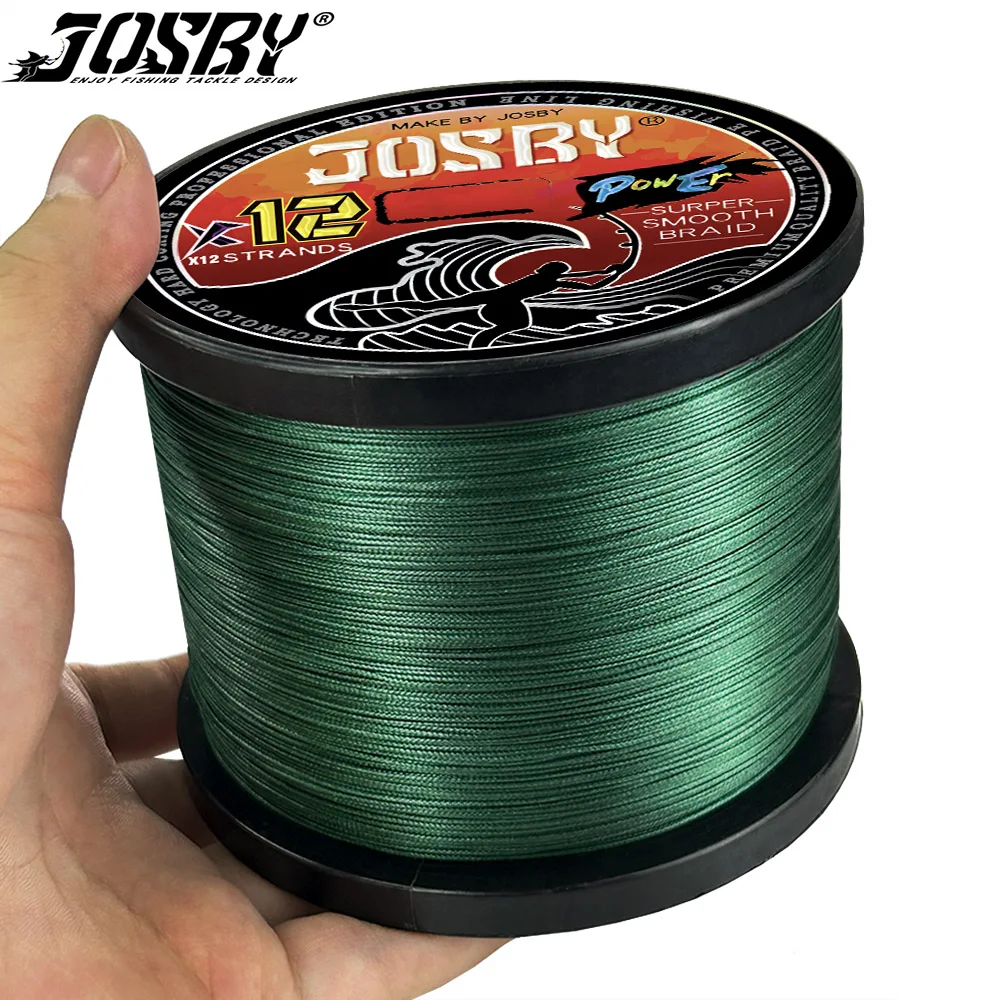 JOSBY 12 нитей рыболовные лески 300 м/500 м/1000 м/100 м X12 плетеная леска для ловли карпа
