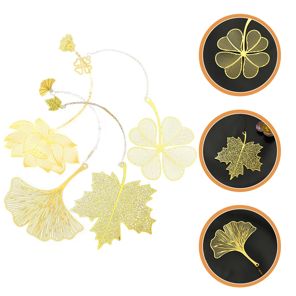 

Bookmarks Book Bookmark Mark Markers Metal Kids Gifts Reading Leaf Decorativeginkgochain Marking Shaped Stickers Fall Adornments