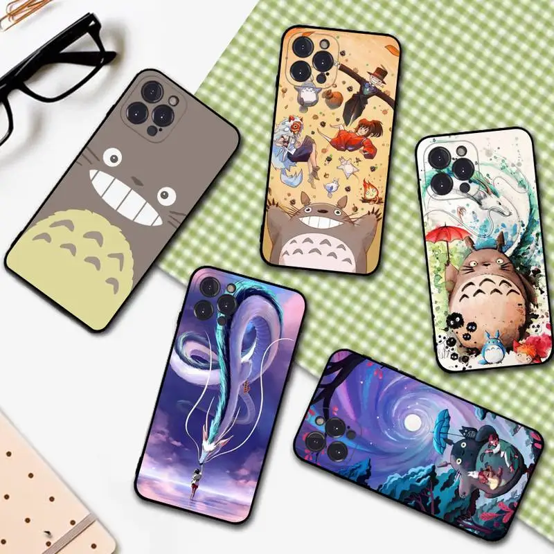 

Anime Studio Ghibli Totoro Silicone Phone Case For iPhone 6 7 8 Plus 11 12 13 14 Pro SE 2020 MAX Mini X XS XR Back Funda Cover