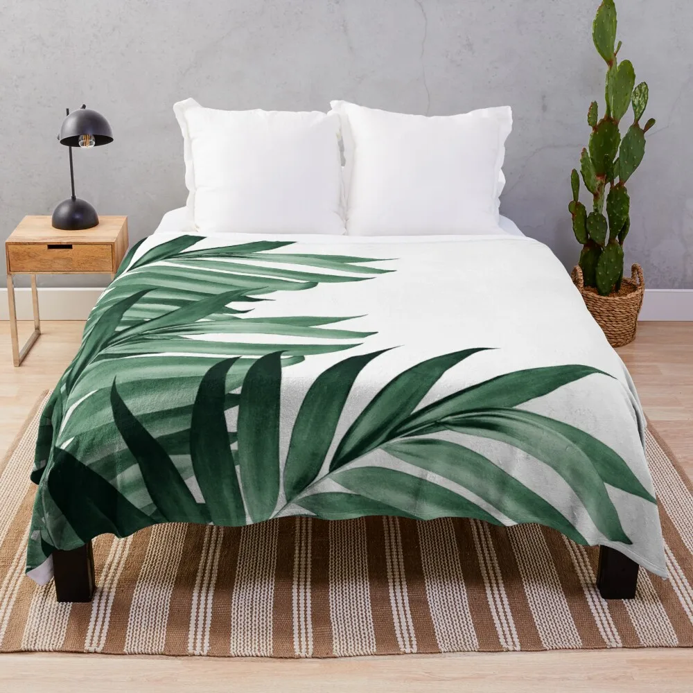 

Плюшевое одеяло из шерпы, дизайнерское одеяло с пятью листьями пальмы, тропические зеленые ветки #3 # тропические # Декор # художественное пок...
