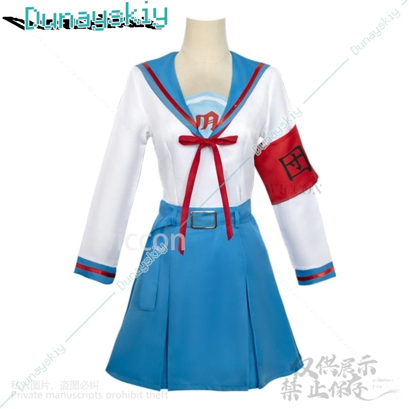 Anime The Melancholy Of Haruhi Suzumiya Cosplay Costume Jk School Uniform Dress Wig Woman Girls Halloween Xmas