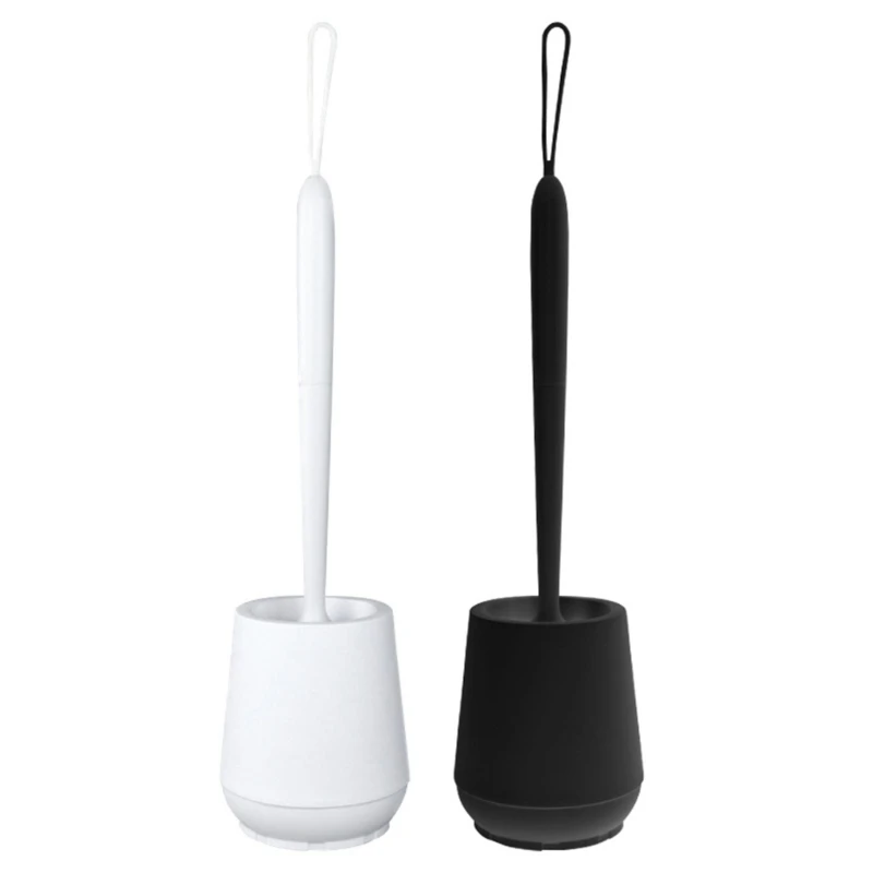 

Прочная щетка для унитаза с длинной ручкой, щетина для унитаза, пластиковый держатель для ванной комнаты, легко спрятанная