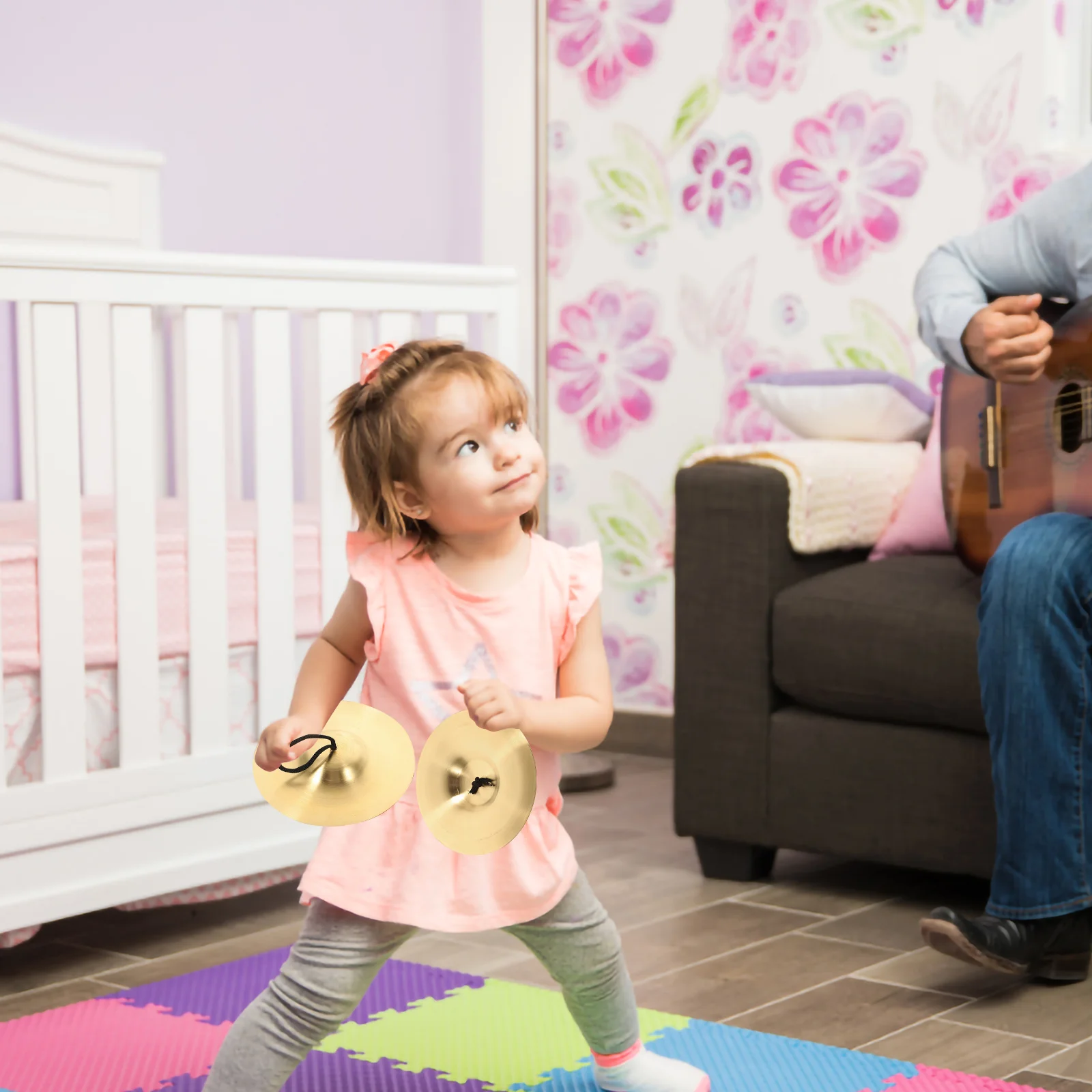 Медные тарелки маленькие инструменты для пальцев детей танцевальные