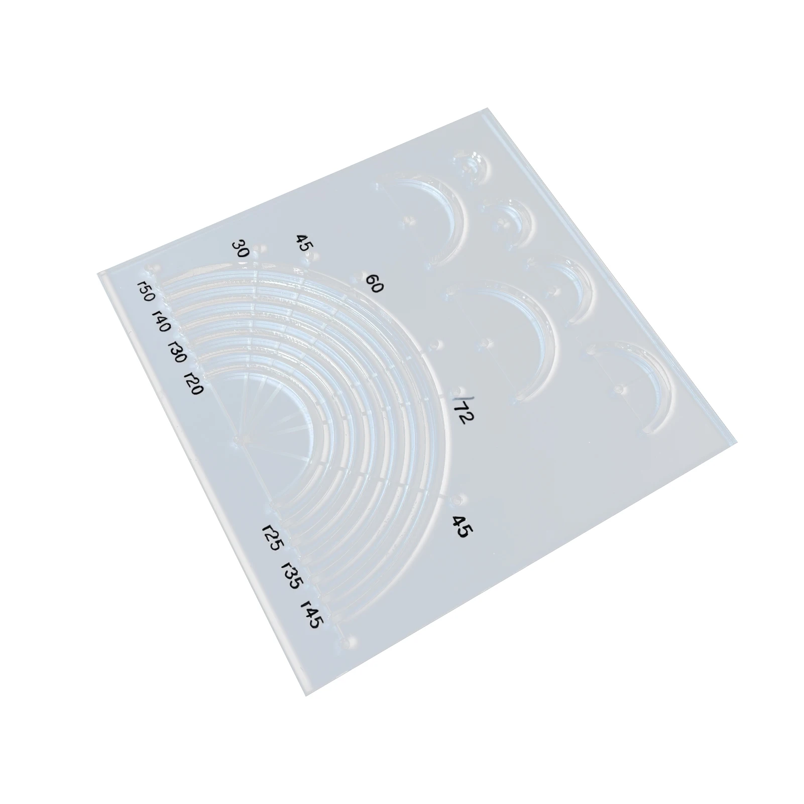 

Transparent Acrylic Multi-function Ruler Arcs Fan Quilt Semi Circle Cutter Ruler DIY Sewing Craft Tools For Cutting Patchwork