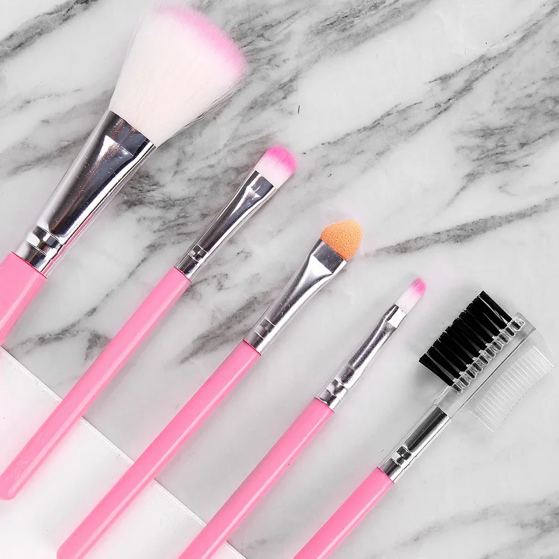 

HEALLOR 5pcs Makeup Brushes Set Eyeshadow Eyeliner Eyebrow Powder Brush Face Contour Cosmetic Make Up Brushes Beauty Tools Kit
