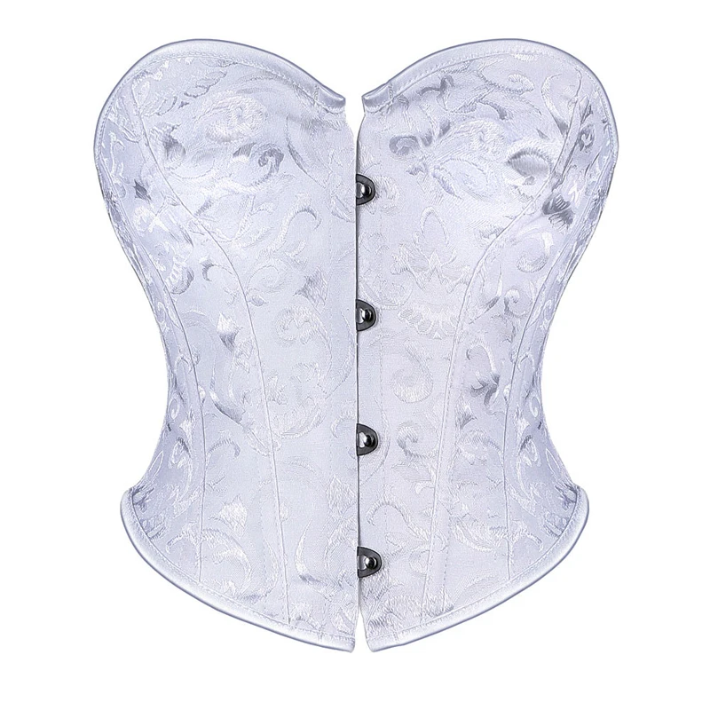 

Big Size Ivory Purple Red Steampunk Korset Women Lingeries Dance Wearing Costumes Floral Boned Corsets And Bustiers Crop Tops