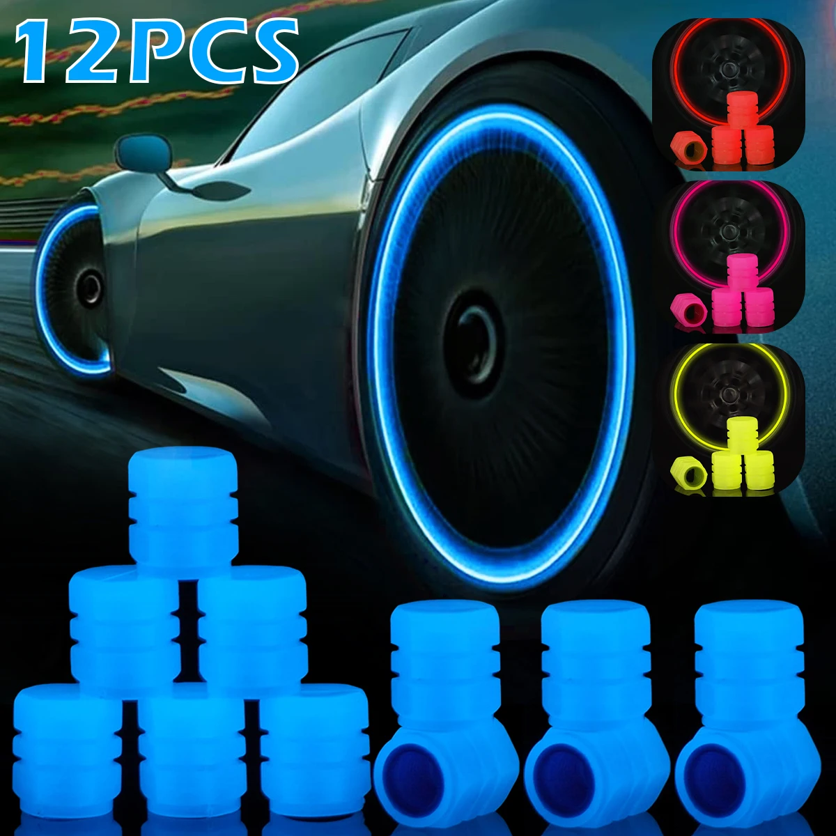 

Люминесцентная искусственная универсальная ступица автомобильного колеса, светящиеся пыленепроницаемые декоративные детали для мотоцик...