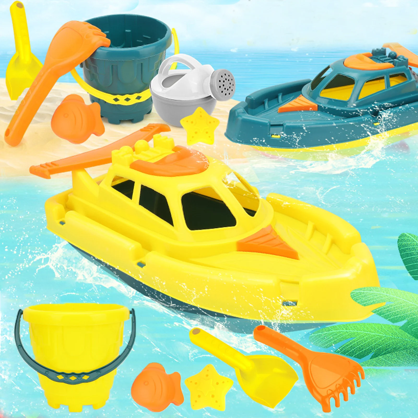 

Детский летний инструмент для копания песка с лопаткой, набор инструментов для полива песка, 7 шт.