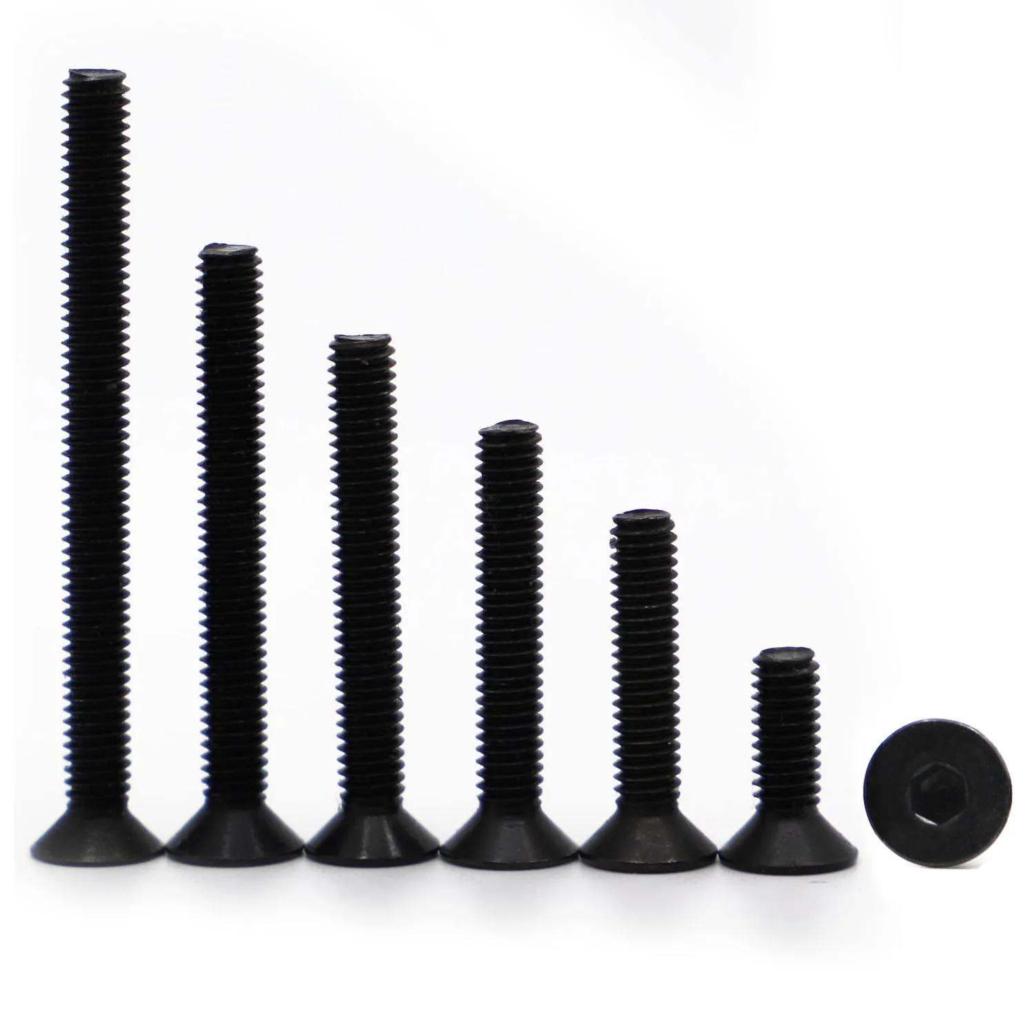 

Allen Hex Screw DIN7991 M2 M2.5 M3 M4 M5 M6 M8 M10 M12 Black Grade 10.9 Steel Hexagon Socket Flat Countersunk Head Screw