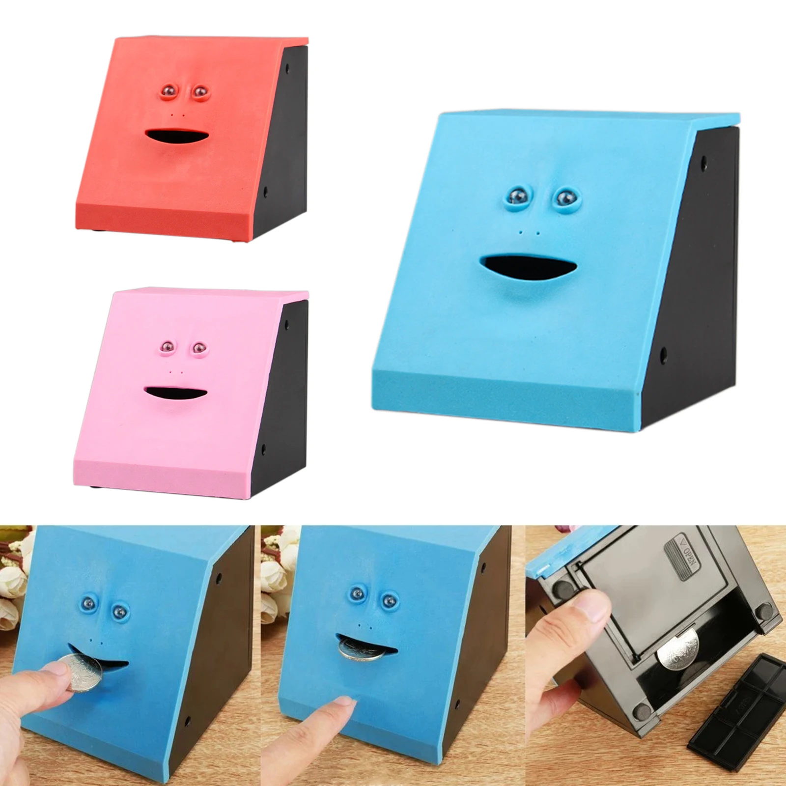 Копилка лица для банкнот и монет автоматическая копилка купюр еды Facebank взрослых