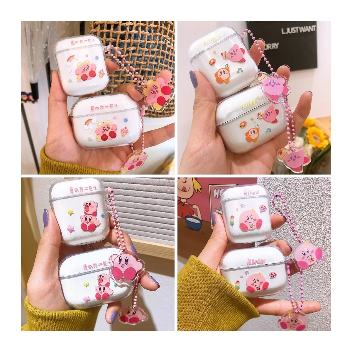 

Силиконовый чехол Star Kirby для Apple Airpods 1, 2, 3 Pro, Kawaii, чехол для беспроводных Bluetooth-наушников, защитный чехол, чехол, подарок для девушек