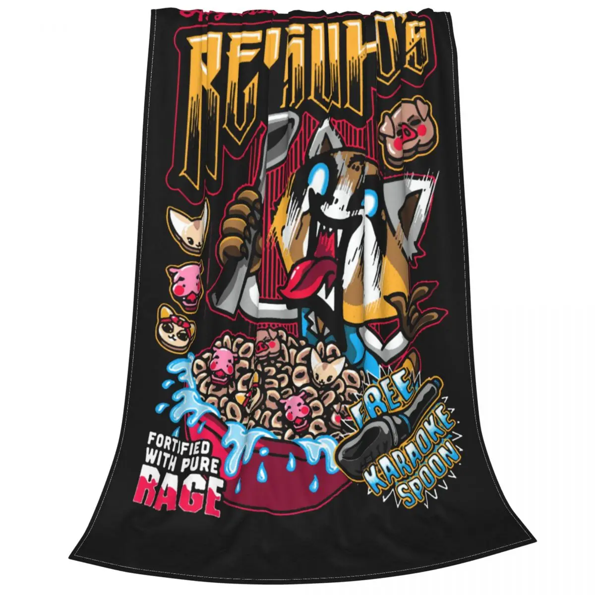 

Death Metal Karaoke Kala Aggretsuko Aggressive Retsuko Knitted Blankets Wool Throw Blanket Airplane Travel Lightweight Bedspread