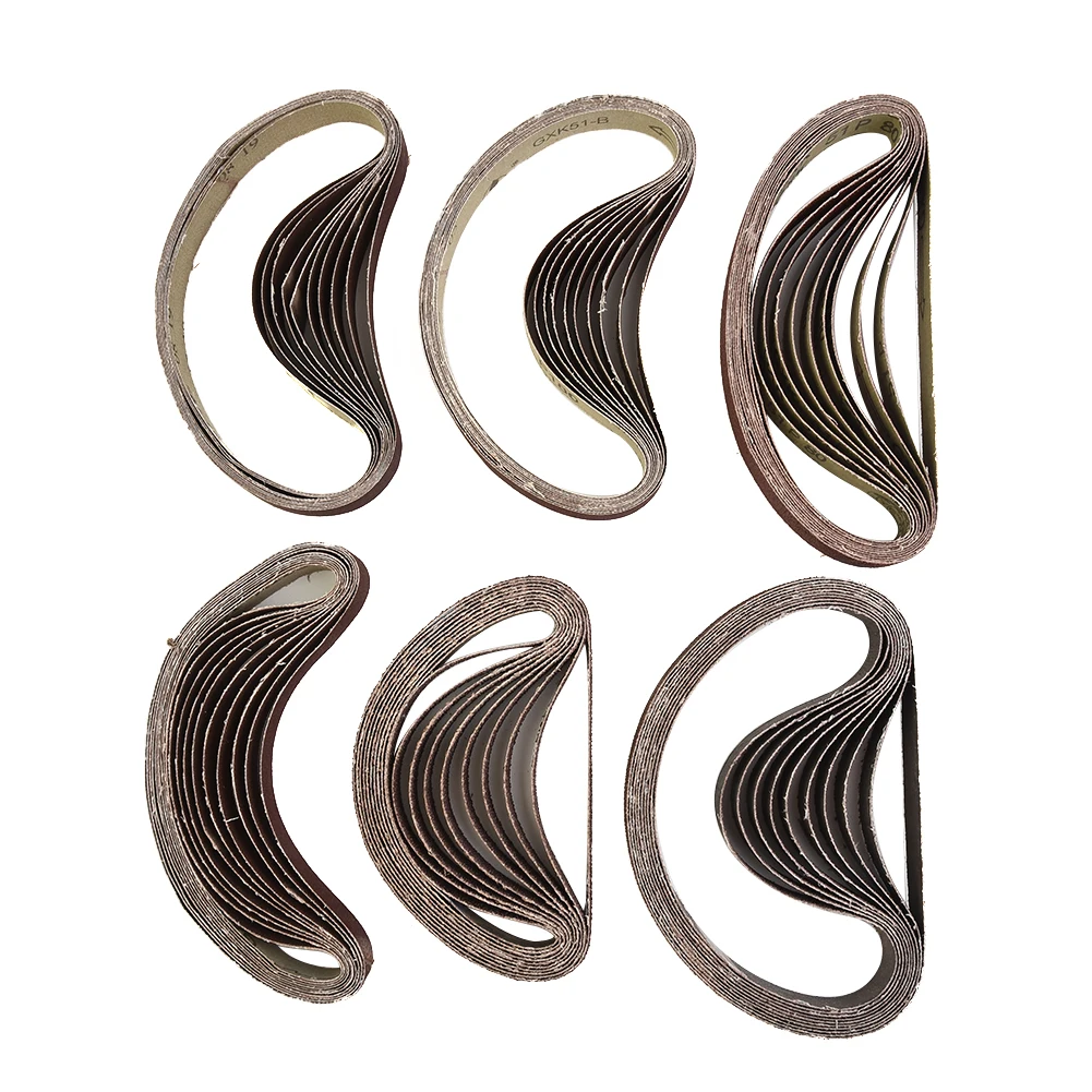 

60Pcs Sanding Belts 13x457 Mm 40/60/80/120/180/240Grit For Black&Decker High Quality Material Sanding Belts For Polishing