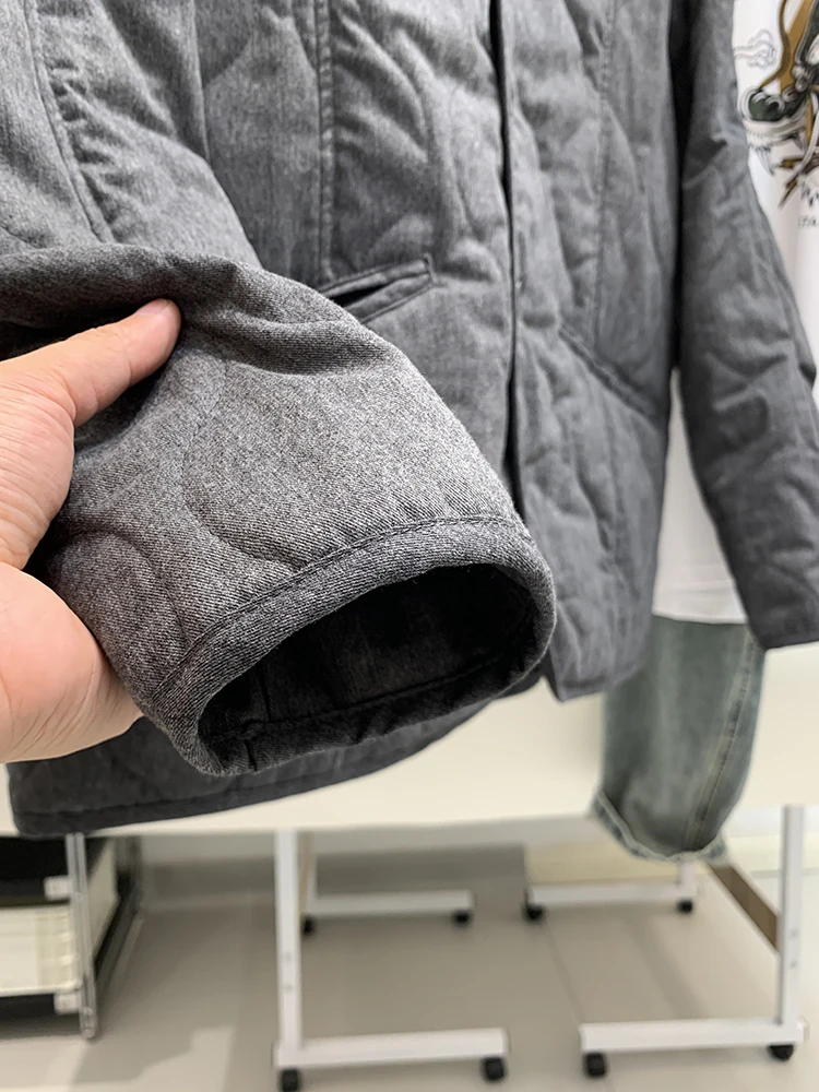 Стеганая клетчатая винтажная верхняя одежда в стиле ретро осенне-зимняя